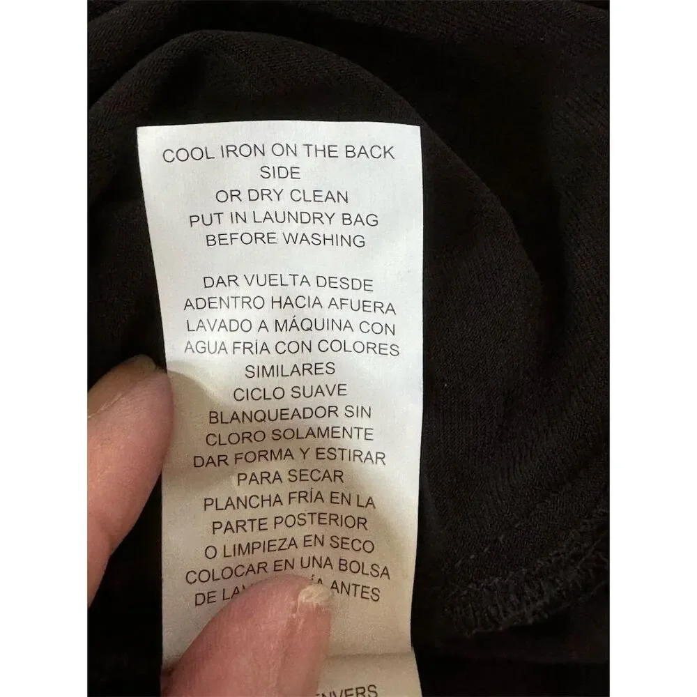 Michael Kors Black Long-Sleeve Zip Pullover Blouse
